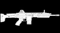 Scar-L rifle Low Poly 3D Modle