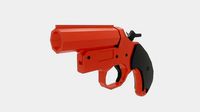 Low Poly Flare Gun