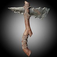 Low-poly stone axe