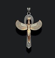 Crux Ansata Isis pendant | 3D