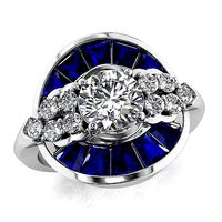 baguette diamond ring | 3D