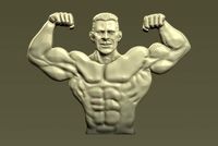 Male Bodybuilder Bas Relief | 3D