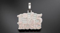 1985 Musical Note Pendant 3 | 3D