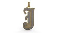 J Plate Pendant 3 | 3D