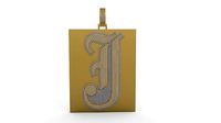 J Plate Pendant 2 | 3D
