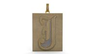 J Plate Pendant | 3D