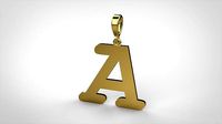 pendant alphabet courier  A medium  | 3D