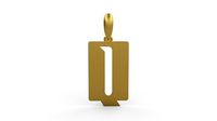 Initial Letters Pendant Sportage Q | 3D