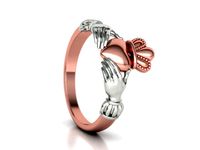 Claddagh Ring TwoTone 7US Friendship Ring | 3D