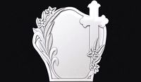 Memorial Tombstone with Cross | 3D