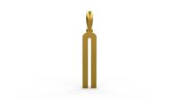 Initial Letters Pendant Kamino Bottom N | 3D
