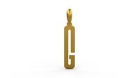 Initial Letters Pendant Kamino Bottom G | 3D