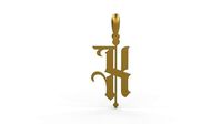 Initial Letters Pendant Winchester X | 3D