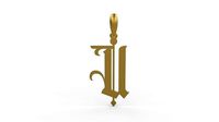 Initial Letters Pendant Winchester U | 3D