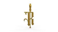 Initial Letters Pendant Winchester R | 3D