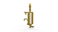 Initial Letters Pendant Winchester Q | 3D