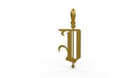 Initial Letters Pendant Winchester O | 3D