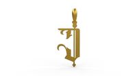 Initial Letters Pendant Winchester J | 3D