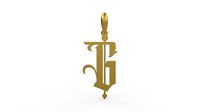 Initial Letters Pendant Winchester G | 3D