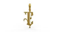 Initial Letters Pendant Winchester E | 3D