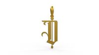 Initial Letters Pendant Winchester D | 3D