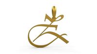 Initial Letters Pendant Vivaldi Z | 3D