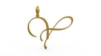 Initial Letters Pendant Vivaldi Y | 3D