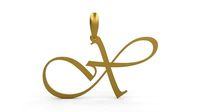 Initial Letters Pendant Vivaldi X | 3D