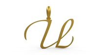 Initial Letters Pendant Vivaldi U | 3D