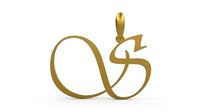Initial Letters Pendant Vivaldi S | 3D