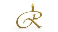 Initial Letters Pendant Vivaldi R | 3D