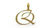 Initial Letters Pendant Vivaldi Q | 3D