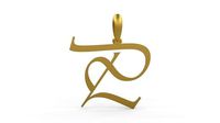 Initial Letters Pendant Vivaldi P | 3D