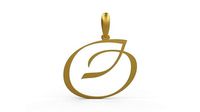 Initial Letters Pendant Vivaldi O | 3D