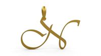 Initial Letters Pendant Vivaldi N | 3D