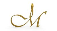Initial Letters Pendant Vivaldi M | 3D