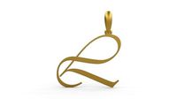 Initial Letters Pendant Vivaldi L | 3D