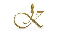 Initial Letters Pendant Vivaldi K | 3D