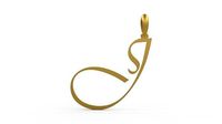Initial Letters Pendant Vivaldi J | 3D