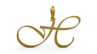 Initial Letters Pendant Vivaldi H | 3D