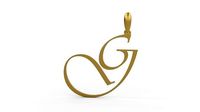 Initial Letters Pendant Vivaldi G | 3D