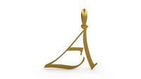 Initial Letters Pendant Vivaldi A | 3D