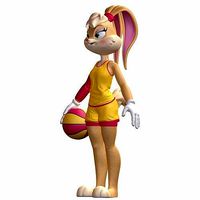 Cartoon Bunny Charatcer Basketball Player