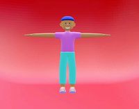 Man cartoon character free 3d model
