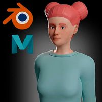 girl with pink hair