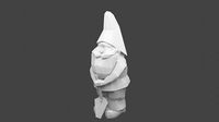 Low Poly Pixelated Gnome Model
