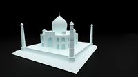 Taj Mahal India Low Poly