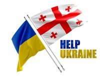 Flag Georgia Ukraine Support
