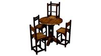 rustic pub table and chair