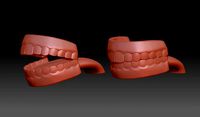 human mouth teeth cartoon 3d print